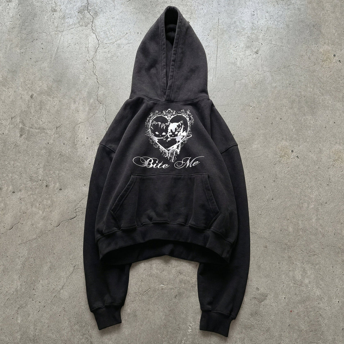 bite me hoodie black