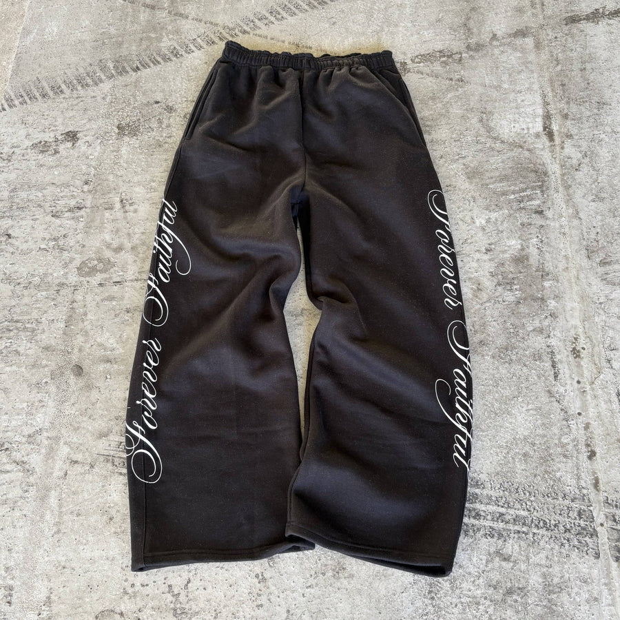 forever faithful sweatpants black