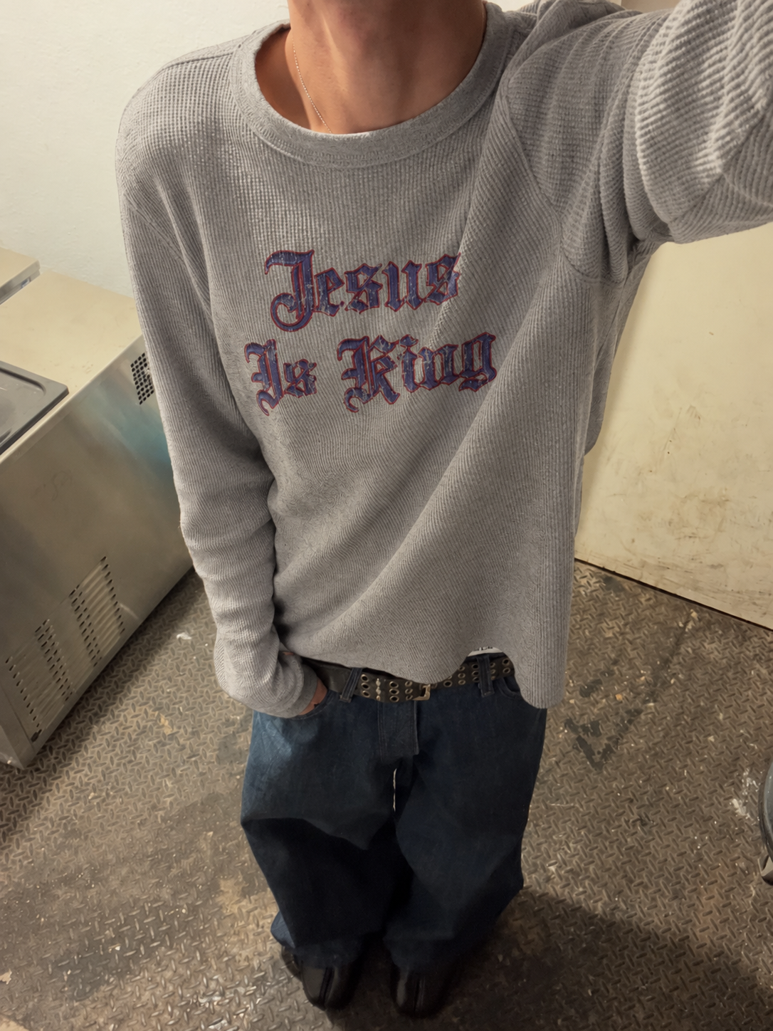 jesus is king waffle thermal