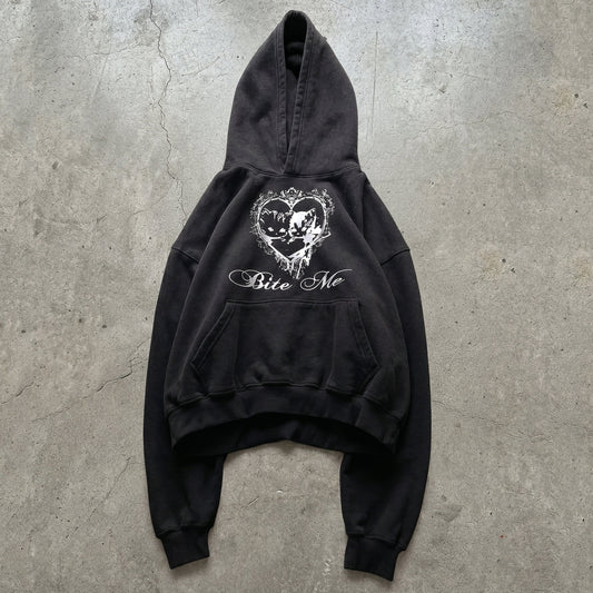 bite me hoodie black