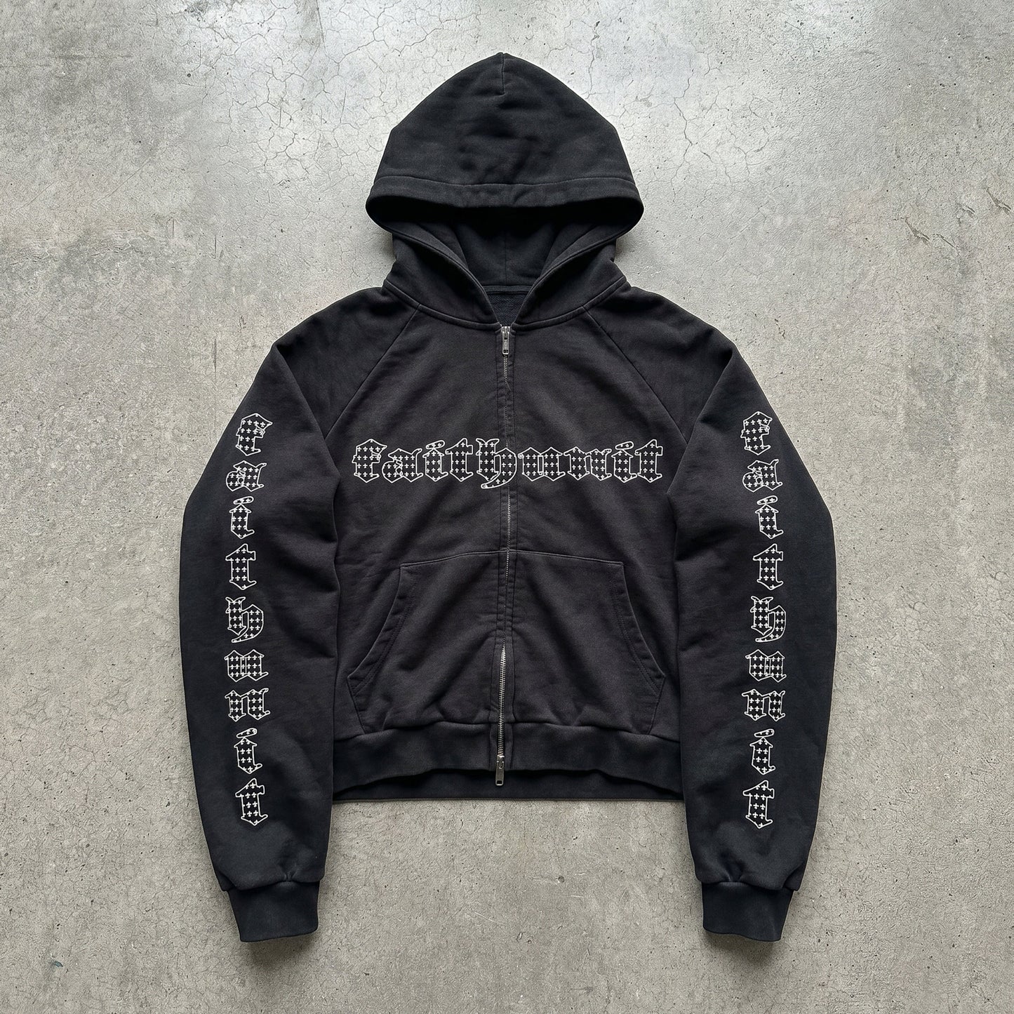 fleur zip-up black